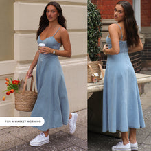 Load image into Gallery viewer, 2025 Summer Women&#39;s Clothing New Sleeveless Suspender Thin Imitation Denim Dress
