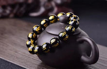 Load image into Gallery viewer, Six-character mantra Stone Bracelet Retro Fashion Men and Women Couples&#39; Safe Ancient Gold Plated Bracelet
