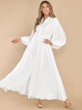 Load image into Gallery viewer, Autumn and Winter New Product Long Solid Color Dress Button Long Dress Loose Oversized Swing Skirt
