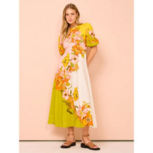 Load image into Gallery viewer, New Printing Fashion Bubble Sleeve Versatile Slim Swing Dress
