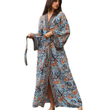 Load image into Gallery viewer, New Blouse Summer Cotton Printing Thin Blouse Bikini Summer Sunscreen Blouse Boho Kimono
