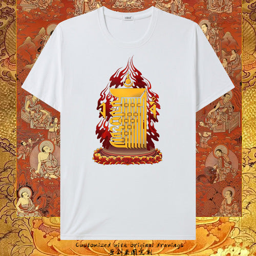 Short Sleeve Pure Cotton T-shirt Ten Phase Free Printing Loose T-shirt