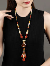 Load image into Gallery viewer, Ethnic Style High-end Ceramic Sweater Chain Women&#39;s Long Versatile Pendant Autumn and Winter Necklace 2023 New Jewelry Pendant
