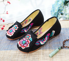 Load image into Gallery viewer, Fur Embroidered Single Shoe Cloth Shoes Oxford Soft Sole Walking Casual Dance Shoes
