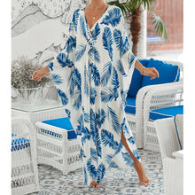 Load image into Gallery viewer, Summer Cotton Printed Beach Blouse Vacation Casual Bikini Sunscreen Beach Skirt
