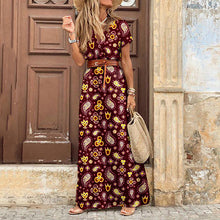 Load image into Gallery viewer, Summer New Dress Bohemian Short Sleeve Printed Dress
