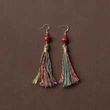 Load image into Gallery viewer, Tibetan Fringed Earrings 925 Sterling Silver Ear Hooks Niche Retro Ethnic Style Jewelry
