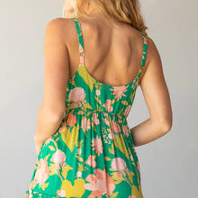 Load image into Gallery viewer, Summer Long Strap Dress Sexy Off Back Print Pleated Cross V-Neck Dress
