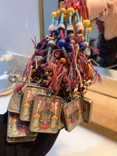 Load image into Gallery viewer, Zajiram Thangka Pendant with Tibetan Handmade Glass Necklace Rop
