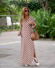 Load image into Gallery viewer, Summer New Products Fashion Printing V-neck Long Dress Women
