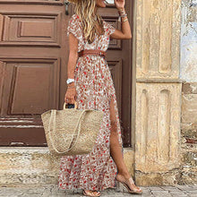 Load image into Gallery viewer, Summer New Dress Bohemian Short Sleeve Printed Dress
