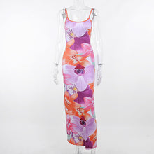Load image into Gallery viewer, Summer Leisure Vacation Style Fashion Slim Fit Slim Dress Tie Dyed Print Dress
