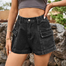 Load image into Gallery viewer, Sexy denim cargo shorts hot pants
