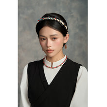 Load image into Gallery viewer, Tibetan Agate Dzi Bead Earrings, Niche Retro Ethnic Style Jewelry
