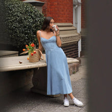 Load image into Gallery viewer, 2025 Summer Women&#39;s Clothing New Sleeveless Suspender Thin Imitation Denim Dress
