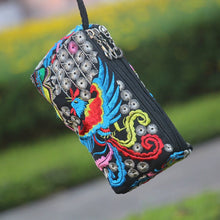 Load image into Gallery viewer, Ethnic Bag Fashion Fabric Coin Purse Embroidered Multi-layer Zipper Bag Clutch Bag
