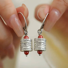 Load image into Gallery viewer, Talisman Bucket Beads 925 Silver Earrings New Tibetan Retro Old Elegant Ethnic Style Festive and Safe Versatile Earrings

