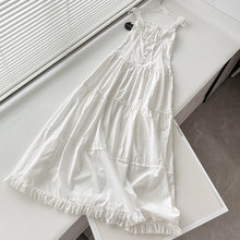 Load image into Gallery viewer, New Lazy Resort Style Pleated Front Cuff Design Extra-long Dress Goddess Skirt Swing Skirt
