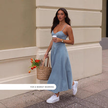 Load image into Gallery viewer, 2025 Summer Women&#39;s Clothing New Sleeveless Suspender Thin Imitation Denim Dress
