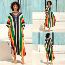 Load image into Gallery viewer, New Printing Vacation Beach Dress Loose Robe Bikini Blouse Sun Protection
