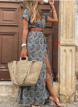 Load image into Gallery viewer, Summer New Dress Bohemian Short Sleeve Printed Dress
