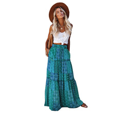 Load image into Gallery viewer, New Bohemian Style Skirt, Loose Fitting Casual High Waisted Long Skirt
