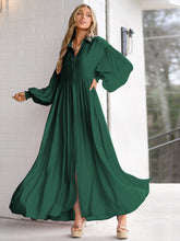 Load image into Gallery viewer, Autumn and Winter New Product Long Solid Color Dress Button Long Dress Loose Oversized Swing Skirt
