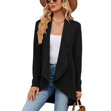 Load image into Gallery viewer, Autumn and Winter New Long sleeved Solid Color Loose Cardigan Top Women's Knitted Coat
