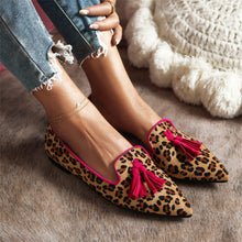 Load image into Gallery viewer, New Fashion Pointed Muller Shoes 40-43 Size Leopard Pattern Casual Single Shoe
