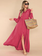 Load image into Gallery viewer, Autumn and Winter New Product Long Solid Color Dress Button Long Dress Loose Oversized Swing Skirt
