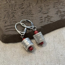 Load image into Gallery viewer, Talisman Bucket Beads 925 Silver Earrings New Tibetan Retro Old Elegant Ethnic Style Festive and Safe Versatile Earrings
