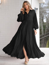 Load image into Gallery viewer, Autumn and Winter New Product Long Solid Color Dress Button Long Dress Loose Oversized Swing Skirt
