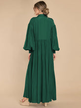 Load image into Gallery viewer, Autumn and Winter New Product Long Solid Color Dress Button Long Dress Loose Oversized Swing Skirt
