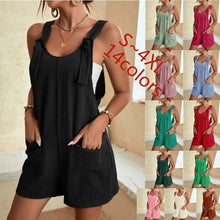 Load image into Gallery viewer, Women&#39;s Clothing Summer Casual Fashion Suspender Shorts Jumpsuit
