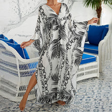 Load image into Gallery viewer, Summer Cotton Printed Beach Blouse Vacation Casual Bikini Sunscreen Beach Skirt
