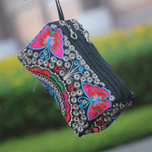 Load image into Gallery viewer, Ethnic Bag Fashion Fabric Coin Purse Embroidered Multi-layer Zipper Bag Clutch Bag
