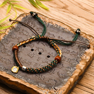 All Hand-woven Tibetan Hand Rope Wenwan Bracelet Hand Rub Cotton Rope Braided Rope Ethnic Style Meaning Hand Decoration Adjustable