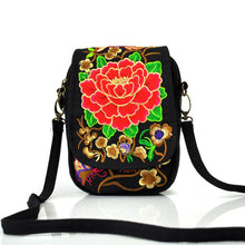 Load image into Gallery viewer, Ethnic Style Bag Small Bag Women&#39;s New Mini Diagonal Canvas Small SquareFlower Versatile Mobile Phone Coin Purse
