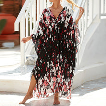 Load image into Gallery viewer, Summer Cotton Printed Beach Blouse Vacation Casual Bikini Sunscreen Beach Skirt
