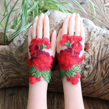 Load image into Gallery viewer, Ethnic Style Fabric Embroidery Bracelets Ethnic Style Hollow out Embroidery Gloves Wrist Bracelets
