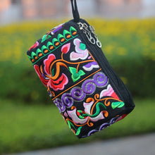 Load image into Gallery viewer, Ethnic Bag Fashion Fabric Coin Purse Embroidered Multi-layer Zipper Bag Clutch Bag
