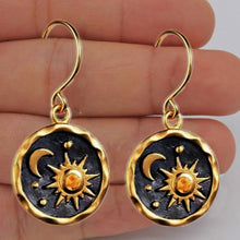 Load image into Gallery viewer, Bohemian Vintage Sun Moon Fashion Earrings Earrings Necklace Set
