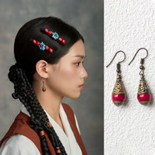Load image into Gallery viewer, Nepalese Beeswax Earrings, Tibetan Niche Retro Ethnic Jewelry Earrings
