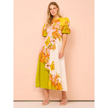 Load image into Gallery viewer, New Printing Fashion Bubble Sleeve Versatile Slim Swing Dress
