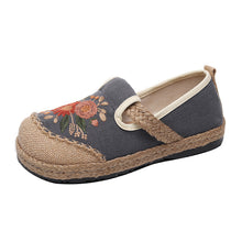 Load image into Gallery viewer, Embroidered Shoes Fisherman Shoes Cart Stitching Cotton and Linen Embroidery Shoes, Anti Slip and Breathable Round Toe Women&#39;s Shoes
