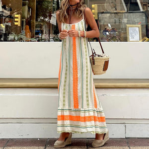 Summer Printed Strap Dress