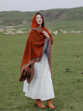 Load image into Gallery viewer, Bohemian Shawl, Exotic Cape Female Fashion Photography Ethnic Style Scarf

