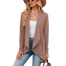 Load image into Gallery viewer, Autumn and Winter New Long sleeved Solid Color Loose Cardigan Top Women's Knitted Coat
