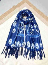 Load image into Gallery viewer, New Blue Dye Tie Scarf Ethnic Style Tie Dye Retro Large Shawl Long Detached Tibetan Blue Art Wax Dyed Scarf
