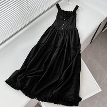 Load image into Gallery viewer, New Lazy Resort Style Pleated Front Cuff Design Extra-long Dress Goddess Skirt Swing Skirt
